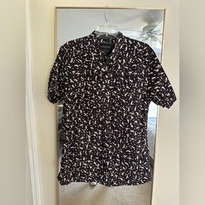 Ripcurl Abstract Black/Tan/Maroon Button Down